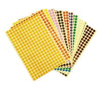 20 Feuilles 5200pcs Autocollants Ronds Colorés - Points de Colle, Marqueurs d'Étiquettes, Code Couleur - Petits Points Adhésifs