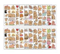 20 Feuilles D'autocollants De Tatouage Temporaire Capybara Pour Enfants, Fournitures De Fête D'anniversaire Capybara, Décorations De Remplissage De Sacs De Friandises, Tatouages, Cadeaux De Fête