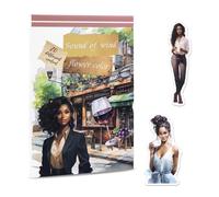 20 feuilles d'autocollants Fashion Colored Women Journals, 270 PCS PET & Paper Planner Set d'autocollants pour calendrier, album photo