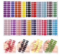 20 feuilles d'autocollants pour ongles en gel, bandes d'ongles en gel imperméables de style simple, bandes complètes avec lime, autocollants artistiques sûrs pour les à la maison, à faire soi-