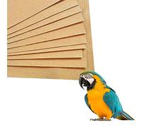 20 Feuilles de Papier Sablé pour Cage à Oiseaux, 43 x 28 cm, Tapis de Fond de Cage, Papier Sablé pour Oiseaux, Facile à Nettoyer, Papier de Calcium avec Sable Marin pour Perruches, Perroquets, Conures