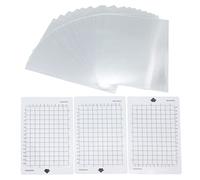 20 feuilles de pochoir en polyester flexible avec 3 tapis de découpe à grille, feuilles de gabarit en plastique transparent pour la découpe avec et le bricolage manuel,