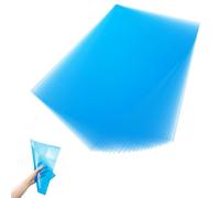 20 feuilles Feuilles de plastique flexible en PVC translucide coloré - Format A4 30x21 cm, épaisseur 0,3 mm pour travaux manuels, bricolage, décoration de fenêtres et projets d'affichage (Bleu)