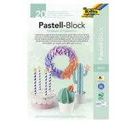 Folia Bloc pastel 678 – 10 feuilles A4 papier cartonné et carton photo, couleurs assorties