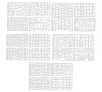 20 Feuilles Pochoir de Lettres Alphabet Anglais