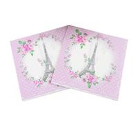 20 Feuilles Serviettes en Papier Jetables 20 Motif Tour Eiffel | Pâte de Bois, Usage Rassemblement et Présents Maison, Impression Créative Unique, Lot Pratique