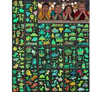 20 feuilles Tatouages Temporaire pour Enfants, 200 lumineux tatouages de style mixte de thème Dinosaure Animal Pirate Transport, Tatouage Enfant de Fête d'anniversaire Cadeau Festivals