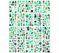 20 Feuilles Tatouages Temporaires Phosphorescents Pour Halloween Verts Fluorescents Et Imperméables Autocollants Lumineux Pour Visages De Dessins Animés D'Enfants