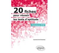 20 fiches pour réussir les tests d'aptitude - Concours IFAP - Conceicao de - Ellipses - broché - Scolaire / Universitaire