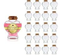 20 Fioles Magiques en Forme de Cœur 70ml avec Bouchon en Liège | Décoration, Cadeaux et Souvenirs de Mariage | Fiole de Potions