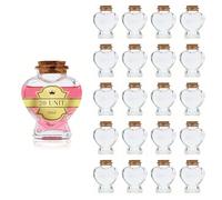 20 Fioles Magiques en Forme de Cœur 70ml avec Bouchon en Liège | Décoration, Cadeaux et Souvenirs de Mariage | Fiole de Potions