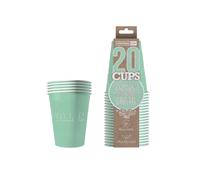 20 Gobelets Américains Carton Recyclable Menthe 53 Cl Vert