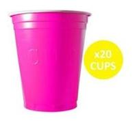 20 Gobelets Americains Roses - Rose Rose G