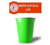 20 Gobelets Americains Verts Fluo - Vert Vert G