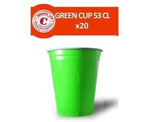 20 Gobelets Americains Verts Fluo - Vert Vert G