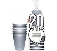 Original Cup- Pack de 20 Gobelets Américains, GS53-20, Argenté, 1 Unité (Lot de 1)