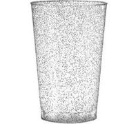 20 gobelets réutilisable 28cl pailleté argent - générique 3165 Gris G