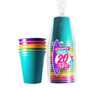 20 GOBELETS USA RÉUTILISABLE 53CL MULTICOLORE