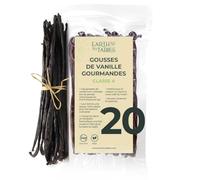 20 Gousses de Vanille Fraîches 14 à 18 cm, gousse de vanille pour faire de l'extrait de vanilla, Vanilla Beans Bulk, Baton de Vanille Naturelle, Emballé Sous Vide, 80g