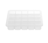20 Grids Silicone Ice Cube Tray | 2.5cm Large Clear Cubes for Whiskey & Cocktails | Flexible Non - Stick Design for Easy Demolding | Food Safe Material Container (Transparent)