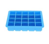 20 Grids Silicone Ice Cube Tray | 2.5cm Large Clear Cubes for Whiskey & Cocktails | Flexible Non - Stick Design for Easy Demolding | Food Safe Material Container (Blue)