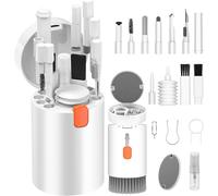 20 in 1 Keyboard Cleaning Kit with Keyboard Cleaning Brush, Cleaning Accessories for AirPods 1/2/3/Pro, Camera, Computer, Phone, PC Cleaning Gadget (White)
