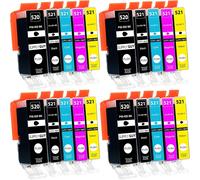 20 Ink Cartridges with Chip Compatible with Canon PGI-520 / CLI-521 for Canon Pixma IP3600 IP4600 IP4600-X IP4700 MP540 MP550 MP560 MP620 MP630 MP640 MP640-R MX860 MX860 870 cm