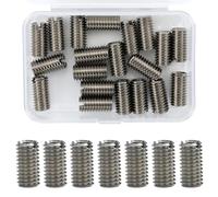 20 Insertos Roscados de Acero Inoxidable M8 a M6,Kit de Reparación Rosas con Ranura de Corte, Tuerca Reductora para Conexión Tuberías y Dispositivos Mecánicos | Fácil Instalación sin Roscar