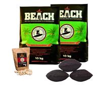 20 kg Beach Coco Briquettes pour barbecue Reach registriert + allume Lot de 50 de Black Sellig - QUALITÉ PROFESSIONNELLE - Parfaite versandkostenfrei.