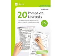20 Kompakte Lesetests Für Klasse 3/4