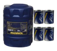 20 L Huile Moteur MANNOL TS-5 UHPD 10W-40 API Flush Set