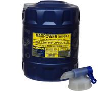 20 L MANNOL Huile De Boîte Maxpower 4x4 75W-140 API GL 5 LS + Robinet De Vidange