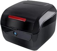 20 L Motorcycle Trunk ABS s Motorcycle Trunk Tour Pack Tail Box with Soft Backrest Night Warning Light and Security Lock Waterproof and Anti-Collision Motorcycle Top Box (B)