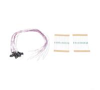 20 Lampes Murales LED 6mm pour Maquette Train | LED intégrées, chaud, fil rouge/bleu, idéal réseaux ferrés, bâtiments et dioramas détaillés