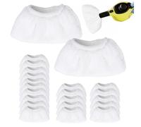 20 Lavettepour Nettoyeur Vapeur, Blanc Lingettes Bonnettes, Housse Rechange Nettoyeur Vapeur à Main, Chiffons Microfibre, Adaptés séries Kärcher EasyFix SC 1 SC 2 SC 3 SC 4 SC 5, Réutilisable