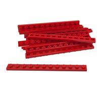 20 LEGO Plate 1 x 12 Rouge