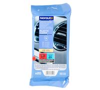 20 Lingettes Nettoyantes Plastiques Finition Satinée Norauto