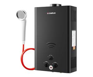 20 Liters Chauffe-eau à gaz, CAMPLUX BW528B Chauffe-eau à Gaz, pour Douche de Camping/Voyage