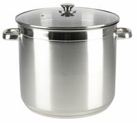 20 Litre Marmite En Inox avec Couvercle Verre Pot Universal Soupière, Kochpott