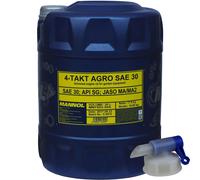 20 Litre Original MANNOL huile moteur SAE 30 4-TAKT Agro Api Sg + Robinet