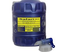 20 litres d'huile moteur Mannol Safari 20W-50 API SL/CF, avec robinet de vidange