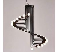20-Lumières Suspension Nordique Simple Industriel Fer Forgé Lampe Suspendue Personnalité Créative E27 Base Droplight Luminaire pour Restaurant Salon Café Bar Lustre Spirale Multi-Têtes Decoration