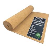 20 m² | Isolation phonique TRECOR Rouleau en liège - Épaisseur 4 mm - Isolation acoustique naturelle et écologique pour sols stratifiés et parquets - 20 m²