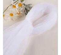 20 m x 150 cm Tissu en tulle pour couture, bricolage, artisanat, tutu, mariage, arche de mariage, décoration de fête, blanc
