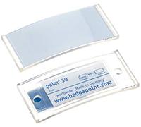 '20 magnétique de badges Polar® 30 "Color, avec impression Archet - Translucide clair