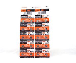 20 Maxell AG3/LR41/192/392 Pile Bouton Alkaline Pile alcaline, Lot de 2 x 10, Longue durée de Vie (Durée de Vie Date markiert)
