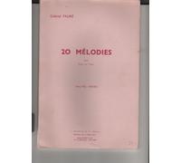 20 Mélodies Pour Piano Et Chant Vol 3 Mezzo /