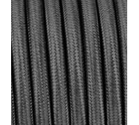 20 mètres 3 - fils Câble textile fil électrique tissu rond 3x1,5 3G1,5 graphite/anthracite