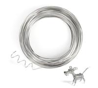 20 Mètres de Fil de Bricolage en Acier Inoxydable | Gauge 15, 1,5 mm d'épaisseur | Fil de Sculpture | Fil Métallique Flexible pour la Fabrication de Poupées