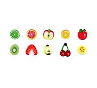 20 Mini Canes Pâte Polymère À Trancher 5 X 0,5 Cm - Fruits